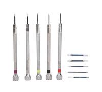 EBTOOLS Kit de tournevis de montre Tournevis de montre à ressort en acier à fente Tournevis de réparation de montre Outils de