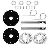 EBTOOLS Kit de Verrouillage d'épingle de Capuche Sport Universel de Course, Conception d'alliage en Aluminium pour Fermeture de Capot Sécurisée