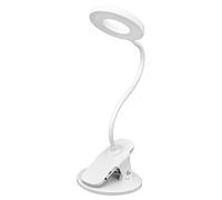 EBTOOLS Lampe de Bureau de Charge USB Pliante avec Clamp/Holder, 360 ° Lumière pour la Lecture et Le Travail, Un Design Portable et élégant