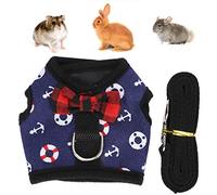 EBTOOLS Le Harnais de Gilet pour Animaux de Compagnie Confortable pour Les Petits Animaux avec des Tailles D, Comprend la Laisse pour des Promenades Extérieures Faciles (S)