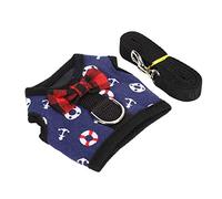 EBTOOLS Le Harnais de Gilet pour Animaux de Compagnie Confortable pour Les Petits Animaux avec des Tailles D, Comprend la Laisse pour des Promenades Extérieures Faciles (M)