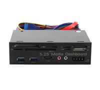 EBTOOLS Lecteur de Carte USB 3.0 Hub & Esata Multifonction avec Panneau Avant pour Un Accès Facile à Plusieurs Cartes et Périphériques Mémoire