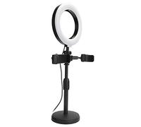 EBTOOLS Les Clips de Téléphone Mobile 2PCS sont avec Une Lumière LED 6 Pouces, Une Lumière de Remplissage 3-en-Remplissage pour Le Streaming en Direct et Les Selfies