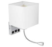 EBTOOLS Lumière Murale LED avec Abat-jour Moderne en Tissu et Charge USB, Application Polyvalente pour Chambre et Lecture - Interface E27 ()