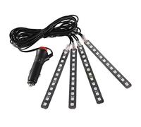 EBTOOLS Lumières de Bande Imperméables de RVB LED de Pied D'atmosphère D'intérieur de Voiture avec à Télécommande et 12V, 4X 12SMD(Bleu Glace)