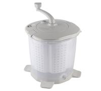EBTOOLS Machine à Laver à Manivelle Portable - Laveuse Manuelle Efficace pour Dortoirs, Appartements et Camping - Conception Compacte Gris Nordique