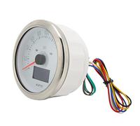 EBTOOLS Meule de Vitesse 85 Mm avec Feu de Virage - 0-200 Km/H, 7 Couleurs Rétro-éclairées pour Le Véhicule et l'utilisation Marine (White)