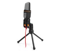 EBTOOLS Microphone de Condenseur câblé par Ordinateur à Haute sensibilité avec Trépied pour Les Réunions en Ligne et Les Jeux (Black)
