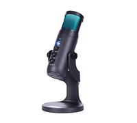 EBTOOLS Microphone du Condenseur USB avec éclairage RVB pour Podcast et Streaming en Direct, Plug & Play avec Contrôle de Volume et Surveillance de 3,5 Mm