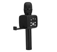 EBTOOLS Microphone Portable de karaoké Portable avec Téléphone Mobile Stand pour des Fêtes Amusantes, élégant Conception en Or Rose (Black)