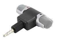 EBTOOLS Microphone Stéréo Compact 3,5 Mm Micro à Double Canal pour l'enregistrement du Téléphone et des Tablettes (4 pôles)