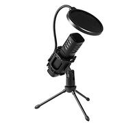 EBTOOLS Microphone USB avec Trépied, Support de Choc et - Mic de Condenseur Cardioïde pour Les Jeux, Le Streaming et Le Podcasting - Compatible avec PC et Smartphones