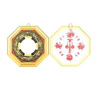 EBTOOLS Miroir Bagua Convexe du Feng Shui Traditionnel pour la Richesse et la prospérité - Décoratif Extérieur pour la Maison et les Affaires (Diamètre 13,5 cm miroir convexe)
