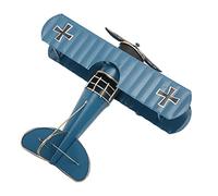 EBTOOLS Modèle d'avion Rétro Artisanat Biplan Vintage pour la Décoration de Bureau du café à Domicile - Conception de Métaux Exquis (Blue)