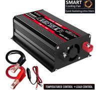 EBTOOLS Onduleur Sinusoïdal modifié 4000W Power avec Affichage LED - 300 W, Doubles Ports USB, Prise de Courant Alternatif pour Une Utilisation en Voiture et en Plein Air (220V)