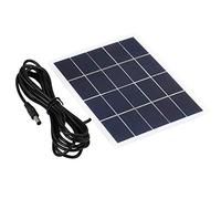 EBTOOLS Panneau Solaire en Silicium Polycristallin 3W 5V avec Port DC pour des Solutions d'énergie Solaire de Bricolage Efficaces, Idéale pour les Réverbères et les Lampes de Jardin
