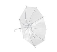 EBTOOLS Parapluie de Compagnie Transparent Innovant pour Chiens et Chats avec Chaîne de Traction - Léger et pour Les Promenades Pluvieuses (Clair)