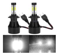 EBTOOLS phare 6500K 2pcs véhicule X7-COB 6500K H7 phare LED haute avant ampoule en aluminium ABS