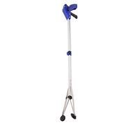 EBTOOLS Picker à Ordures Pliable avec Ventou et Canne en Aluminium en Caoutchouc pour une Collection de Litière Facile dans la Maison, le Jardin, le Bureau et la Voiture (Tube carré en aluminium)