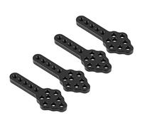 EBTOOLS Plaques de Support d'amortisseur de Voiture RC 4PCS pour / 10 Wler - Trache en Métal (Black)