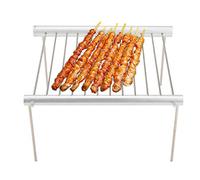 EBTOOLS Portable Barbecue Grille, Camping Barbecue Grille Pliable Compact Léger Grille de Barbecue Support de BBQ Détachable Mini Barbecue Gril en Acier Inoxydable pour Camping Randonnée Pique-Nique