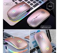 EBTOOLS Portable Silencieux Rechargeable illuminé avec Sept Couleurs de Lumière pour Le Bureau, la Maison et Les (Version de Charge de Respiration colorée en Or)