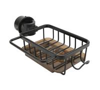 EBTOOLS Porte-éponge de Robinet Multifonctionnel - Évier de Cuisine avec Rack Vidange et Conception Crochet Efficace - Argent (BLACK)