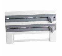 EBTOOLS Porte-roulement de Cuisine Mural pour Papier d'aluminium, Film et Serviettes Alimentaires - Solution de Stockage élégante et Pratique (Gris blanc)