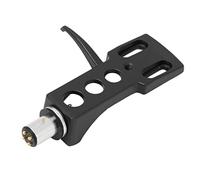 EBTOOLS Porte-Stylet en Alliage en Aluminium pour Phonographe avec 4 Fils de Connexion - DJ Cartouche Compatible avec Les Platines (Black)