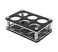EBTOOLS Porte-tronçon en Acrylique Impact Cagic de Décor pour Barre de Maison avec Rangement de Tasse 1x6 Design (Porte-gobelet combiné 2X3 6 têtes)