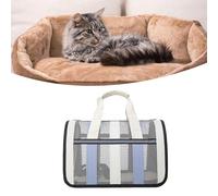 EBTOOLS & Porteuse de Chats Respirants, Sac de Voyage de Voyage pour Animaux de Compagnie Pliant Oxford pour Chats et Petits Chiens, Accès Facile et Poignée Confortable (350ML)