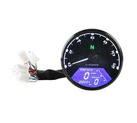 EBTOOLS pour Accessoires Bandit gsf 650 pour Compteur Moto Tachymètre Numérique Compteur de Vitesse Compteur Kilométrique Jauge 12000RPM de Moto Odomètre Tachymètre Universel Digital LED Compt