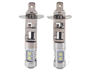 EBTOOLS pour ampoule h1 led pour h1 bulb Ampoules de brouillard de voiture, 2x H1 6000K super blanc 100W ampoules de phare LED lumière de conduite de brouillard