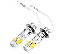 EBTOOLS pour ampoule led h2 pour h3 led jaune ampoules de conduite de brouillard de la voiture LED,12V 5-SMD Conduite Brouillard Ampoules, 2 PCS Voiture LED Conduite Brouillard Ampoule 7.5W 5730 Lamp