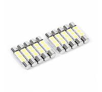 EBTOOLS pour ampoule led miroir de courtoisie 5050 Fusible Pare- 5-SMD 5050 Ampoules LED Blanches 5050 Ampoules LED 10Pcs 3-SMD 29-30mm 6641 Fusible LED Ampoule Miroir de