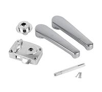 EBTOOLS pour bouton porte salle de bain Serrure de porte de salle de bain RV, ensemble de serrure de levier de porte de toilette bouton de poignée de salle de bain Chrome poli pour camping-car RV Yac