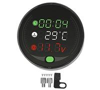 EBTOOLS pour Compteur Temperature Moto Jauge de Température de l'eau Multifonction Jauge de Température de l'eau de Moto 9-24 V Affichage Numérique Universel à LED Compteur de Température de l'eau de