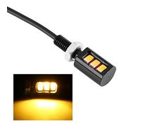 EBTOOLS pour eclairage plaque moto pour license plate light 2x 12V 3LED universel voiture moto plaque d'immatriculation vis boulon lumière lampe(Jaune)
