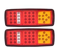 EBTOOLS pour feu arrière led depanneuse pour feux arrière remorque voiture Remorque de camion feux arrière de barre 12V super lumineux rouge-ambre-blanc DEL clignotants arrière feu arrière clignotant