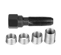 EBTOOLS pour filet rapporté bougie m14 pour kit reparation filetage bougie m14 Outil de taraudage, 5 pièces en acier au carbone bougie d'allumage re-filetage outils de taraudage avec inserts pour rép