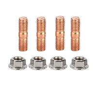 EBTOOLS pour Goujon m10 Kit de Boulons à Tête de Goujon Turbo Haute Résistance Filetage M10x1.50 T3 T4 T6 Kit de Goujons Turbo Haute Résistance Écrous à Bride
