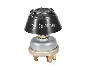 EBTOOLS pour interrupteur éclairage de tracteur 24v pour commodo tracteur pour tracteur david brown switch Bouton Poussoir de Commutateur de Klaxon étanche 12V pour Tracteur Massey Ferguson, ABS + Al