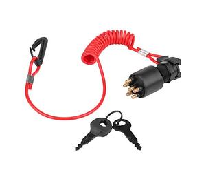 EBTOOLS pour interrupteur t longe de sécurité johnson pour pollak ignition switch evinrude Interrupteur e, 125cm/49.2in Interrupteur e et longe de