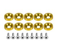EBTOOLS pour kit vis rondelle m6 Autpmotive M6 Joint à vis, Voiture M6 Rondelle En Acier Inoxydable En Aluminium Vis À Tête Tassée Plat Rond Joint Métrique Entretoise