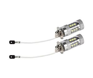 EBTOOLS pour pk22s LED Ampoule LED H3, 12v 55w H3 LED Ampoule de Phare 2 Pcs H1 H3 12v-24v 10w Voiture Haute Puissance Lumineuse LED Antibrouillard Ampoules Diurnes H3 12v-24v Ampoules LED 80w
