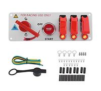 EBTOOLS pour platine démarrage voiture Panneau de commutateur d’allumage, panneau de voiture de course 12V à bascule bouton-poussoir LED de démarrage moteur