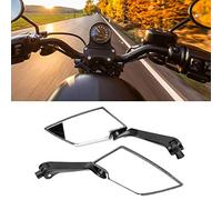 EBTOOLS pour rétroviseurs moto universels k1600 Poignée en Aluminium + Coque en ABS Rétroviseur de Moto Modifié Rétroviseurs Latéraux de Recul, Noir, Fibre de Carbone (facultatif) (Carbon Fiber)