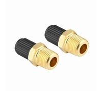 EBTOOLS pour valvula schrader laton pour schrader pour schrader valve for 18 npt 2Pcs Valve de remplissage de réservoir de compresseur d'air double accessoires de voiture 1/8 pouces Auto NPT MPT Lait