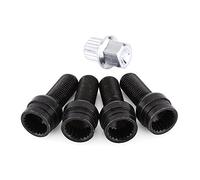 EBTOOLS pour wheel boulons de roue,4 + 1 * 1.5MM Boulon de roue en acier et écrou de serrure fixé avec clé