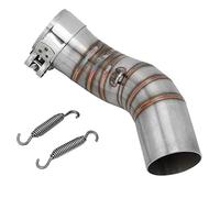 EBTOOLS pour z900 mid pipe Adaptateur d'échappement de moto tuyau de liaison intermédiaire, tuyau de Section centrale d'échappement en acier Modification de moto adaptée pour Z900 2017-2019